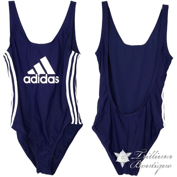 adidas Other - ADIDAS Women's Logo One-Piece Navy Swimsuit NWT!